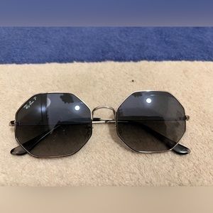 Purple/Gray Ray-Ban Polarized Octagon 1972 Sunglasses